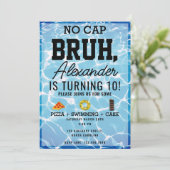 Invitation Pas de Casquette Bruh, Garçon adolescent Piscine d (Debout devant)