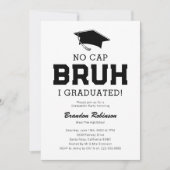 Invitation Pas de Casquette Bruh Graduation Party (Devant)