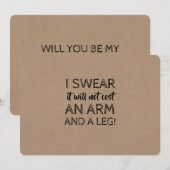 Invitation Pas de coût du bras et de la jambe Drôle propositi (Devant / Derrière)