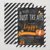 Invitation Pas de farces, juste des friandises Halloween Anni (Devant / Derrière)