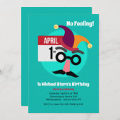 Invitation Pas de footing fête d'anniversaire (Devant / Derrière)