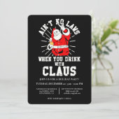 Invitation Pas de lois à boire avec la fête de Noël de Père N (Debout devant)