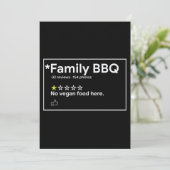 Invitation Pas de nourriture végétalienne pour le barbecue fa (Debout devant)