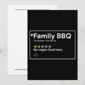 Invitation Pas de nourriture végétalienne pour le barbecue fa (Devant / Derrière)
