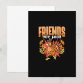 Invitation Pas de nourriture Végétarien Jour d'Action de grâc (Devant / Derrière)