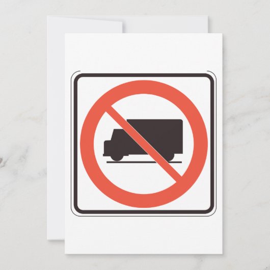 Invitation Pas de panneau de camion (Devant)