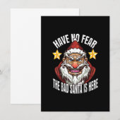 Invitation Pas de Peur, le Père Noël Méchant est là, Joyeux N (Devant / Derrière)