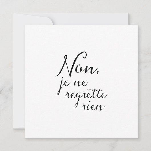 Invitation Pas de Regrets Anniversaire, Anniversaire Retraite (Devant)