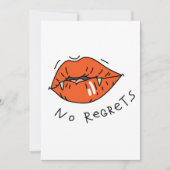 Invitation Pas de Regrets Red Lips Valentine (Devant)