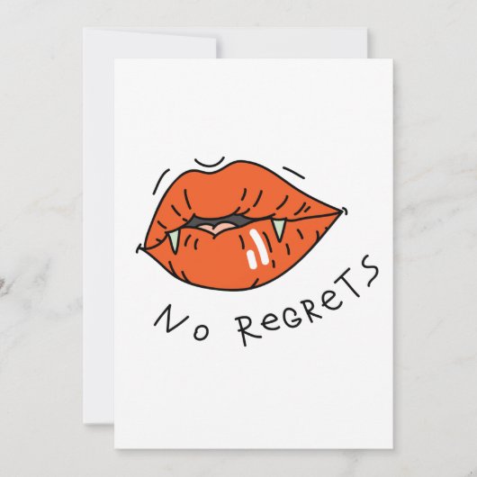 Invitation Pas de Regrets Red Lips Valentine (Devant)