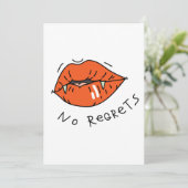 Invitation Pas de Regrets Red Lips Valentine (Debout devant)