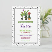 Invitation Pas de Siesta Fiesta Anniversaire Cactus Invitatio (Debout devant)