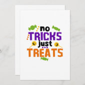 Invitation Pas de tours, juste des friandises (Devant / Derrière)