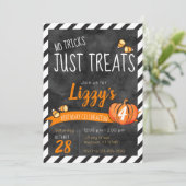 Invitation Pas de tours, juste des friandises Halloween Anniv (Debout devant)