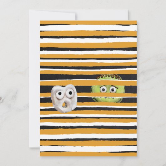 Invitation Pas De Trucs, Il Suffit De Traiter Fun Halloween P (Dos)