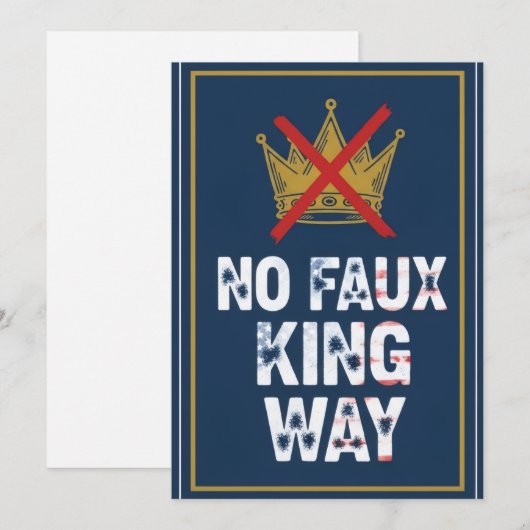 Invitation Pas de voie de faux roi (Devant / Derrière)