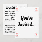 Invitation pas d'endroit comme chez soi (Devant / Derrière)