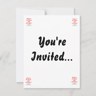 Invitation pas d'endroit comme chez soi