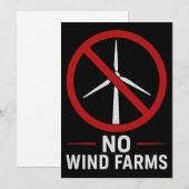 Invitation Pas d'éoliennes - Pas de parcs éoliens (Devant / Derrière)