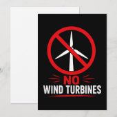 Invitation Pas d'éoliennes protestation rurale (Devant / Derrière)