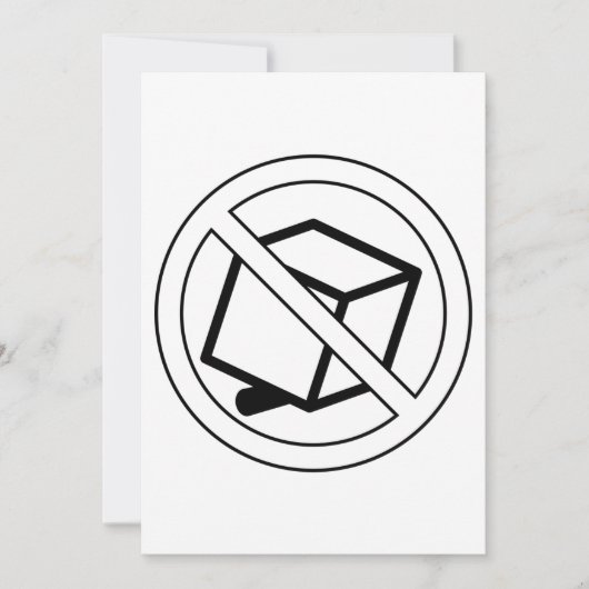 Invitation Pas d'invitation de symbole de boîte (Devant)