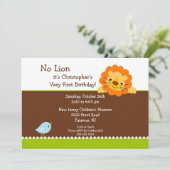 Invitation Pas d'invitation des Anniversaires de enfants Lion (Debout devant)