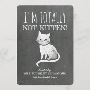 Invitation Pas Kitten Drôle Proposition de servante