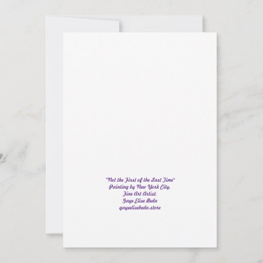 Invitation Pas le premier du Dernier temps (Dos)