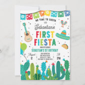 Invitation Pas Le Temps De Siesta 1Er Anniversaire Fête (Devant)