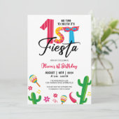 Invitation Pas Le Temps De Siesta Cute Premier Fête Anniversa (Debout devant)