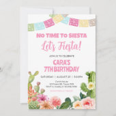 Invitation Pas le temps de Siesta fête d'anniversaire (Devant)