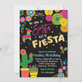 Invitation Pas le temps de Siesta Fêtons l'anniversaire (Devant)