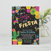 Invitation Pas le temps de Siesta Fêtons l'anniversaire (Debout devant)