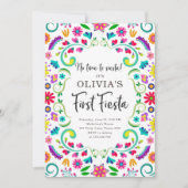 Invitation Pas Le Temps De Siesta Première Fête Fille Anniver (Devant)