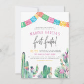 Invitation Pas Le Temps De Siesta Première Fiesta Mignonne Fi (Devant)