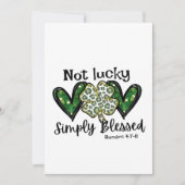 Invitation Pas Lucky, Simplement Béni Lucky Charm St Patrick (Devant)