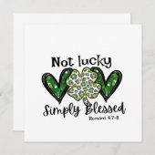 Invitation Pas Lucky, Simplement Béni Lucky Charm St Patrick (Devant / Derrière)