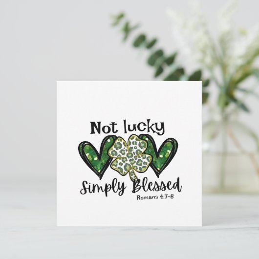 Invitation Pas Lucky, Simplement Béni Lucky Charm St Patrick (Debout devant)