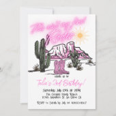 Invitation "Pas mon premier rodéo" 2ème anniversaire (Devant)