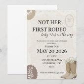 Invitation Pas son premier rodéo (Devant / Derrière)