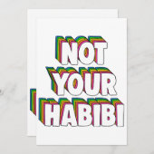 Invitation Pas ton Habibi (Devant / Derrière)