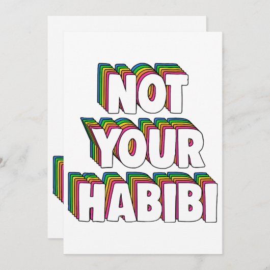 Invitation Pas ton Habibi (Devant / Derrière)