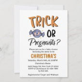 Invitation Pas Un Baby shower De Sorcière D'Halloween Enceint (Devant)