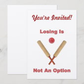 Invitation Pas un cricket en option (Devant / Derrière)