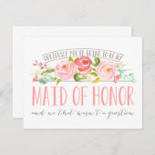 Invitation Pas une question, Maid Of Honor Rose Garden (Devant / Derrière)