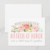 Invitation Pas une question, Matrone de Mariage Jardin de Ros (Devant / Derrière)