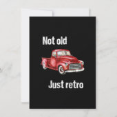 Invitation Pas Vieux, Juste Rétro Amusant Camionnette Rouge V (Devant)