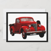 Invitation Pas Vieux Mais Classique 1939 Camion Rouge Anniver (Dos)