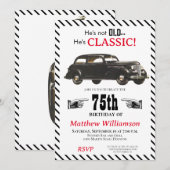 Invitation Pas vieux mais classique 1939 Voiture Anniversaire (Devant / Derrière)