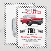 Invitation Pas vieux mais classique années 1950 voiture 70e a (Devant / Derrière)